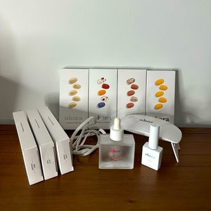 Ohora Gel Nail Set Bundle - 7 nail strips, UV light, gel remover, top coat